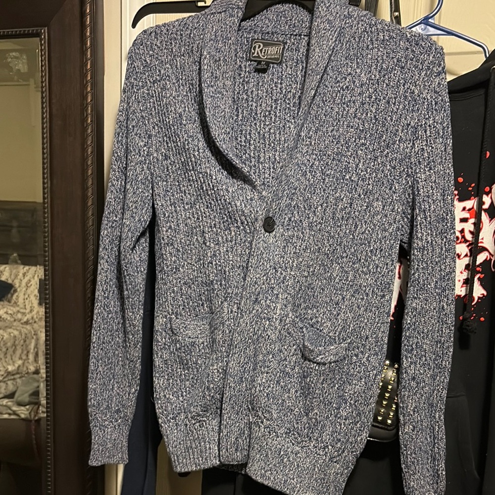 Rewash Women's Blue Cardigan Sweater